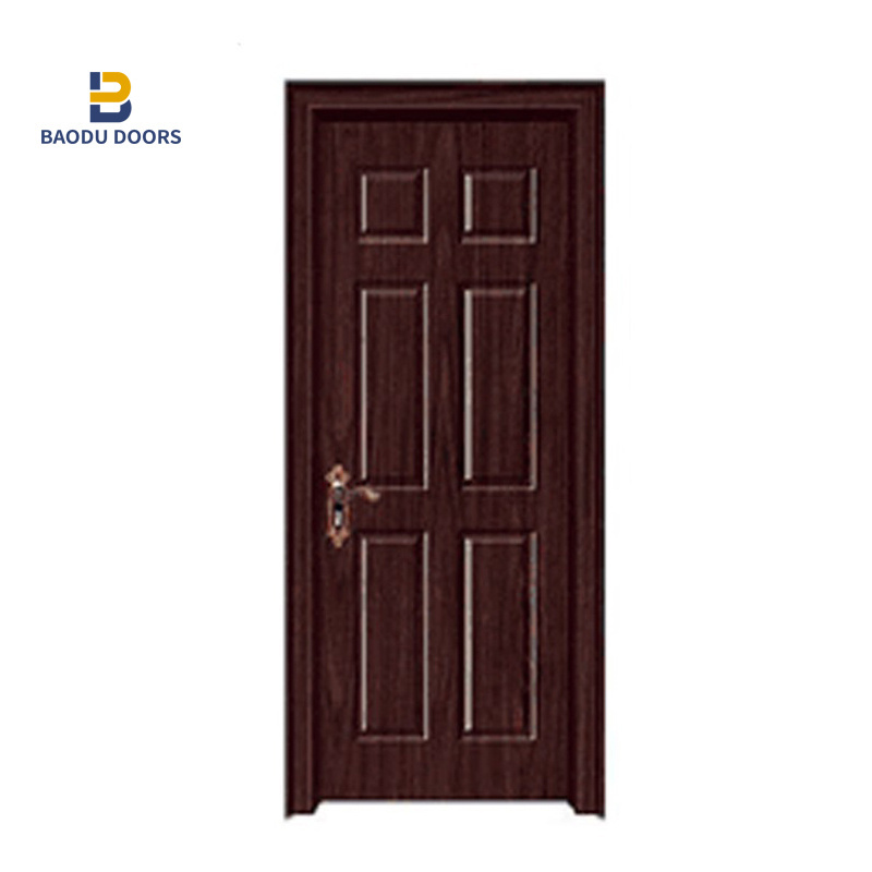 Bowdeu Factory Nigeria Toilet Design Wood Interior Doors PVC Wood Door For House