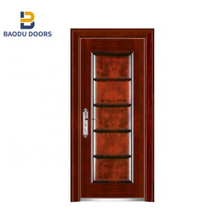 Modern apartment design security steel door main door metal door of china supplier