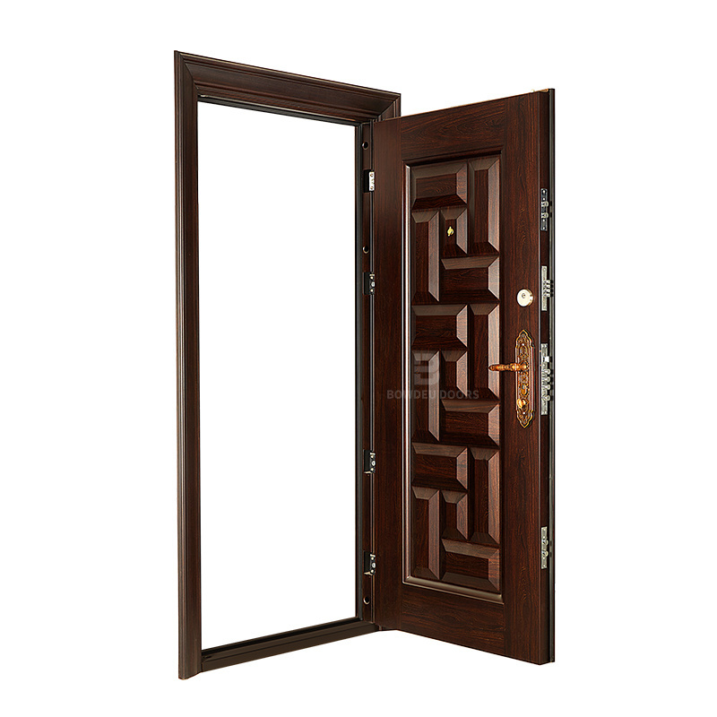 Bowdeu Factory main entrance steel security doors stainless steel front door design