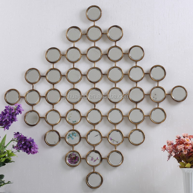 Multi small round circles wall mirrors for home decoration