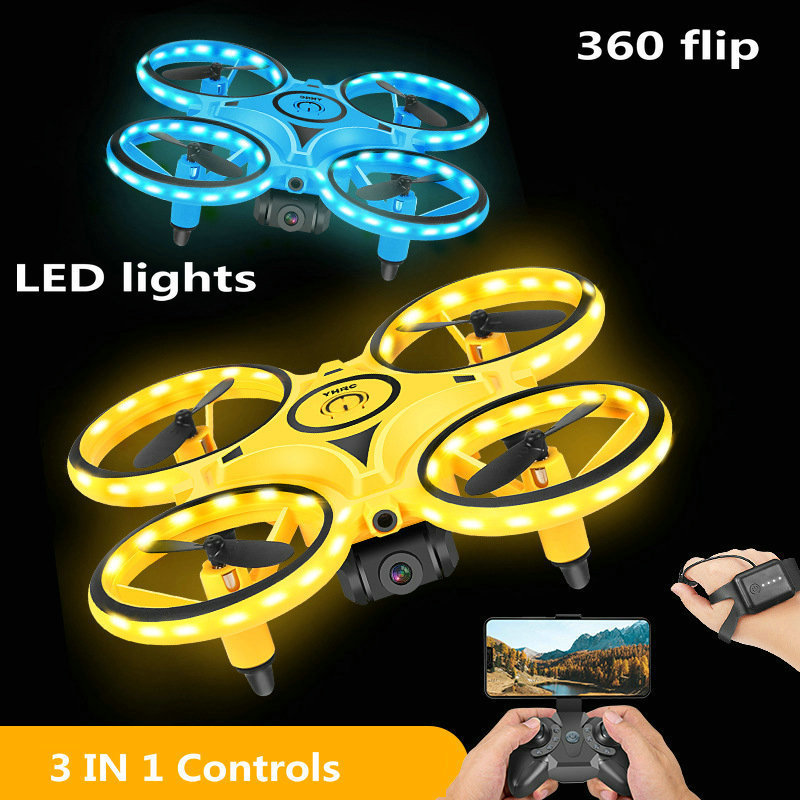 Hand Sensor Control Ufo Drone Watch Gesture Control Hands Free Rc Gravity Drone With Light Camera