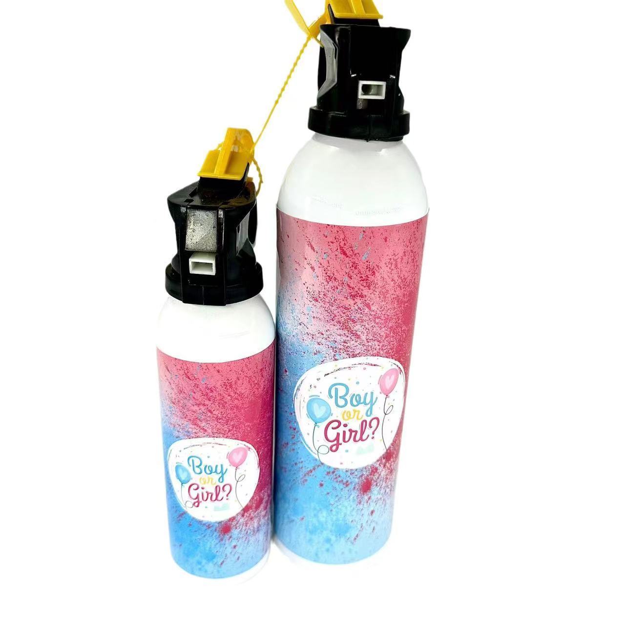 New Celebration Party Press Boy Girl Gender Reveal Color Cannon Powder Spray Bottle Spray Bottle Air Mist Gender Reveal Salute