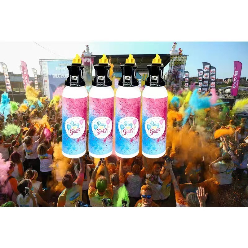 New Celebration Party Press Boy Girl Gender Reveal Color Cannon Powder Spray Bottle Spray Bottle Air Mist Gender Reveal Salute