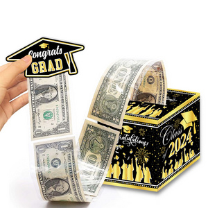 New GRAD Doctor Hat Paper Products Lucky Draw Money Carton Graduation Season Theme Party Decoration