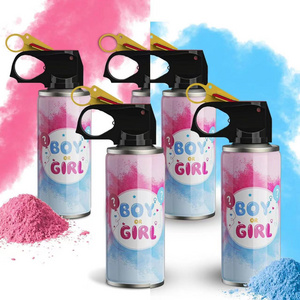 Wholesale News Boys Girls Sex Reveal Color Cannon Powder Spray Bottle Air Mist Sex Reveal Salute gun confetti