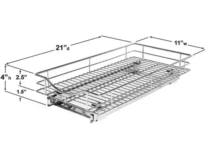 Easy to install Slide Out Cabinet Organizer Pull Out Under Cabinet Sliding Shelf