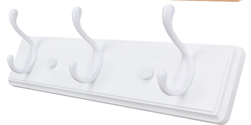 Wooden hanger wall mounted storage rack entry channels bedrooms  heavy-duty double hook used for hanging towels