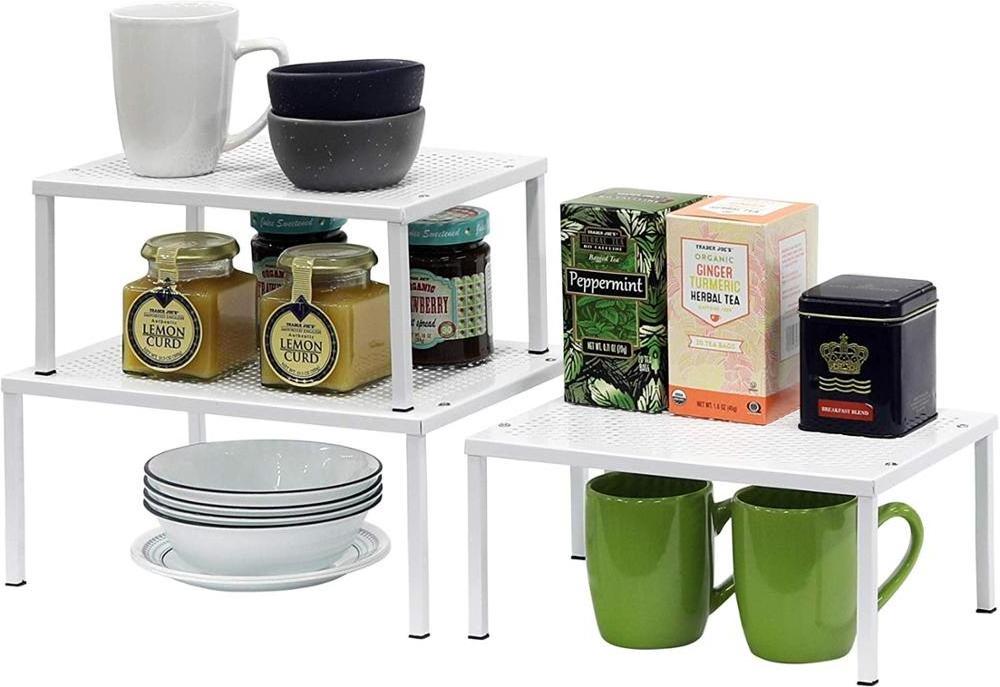 Houseware Expandable Stackable Kitchen Cabinet Counter Shelf Organizer