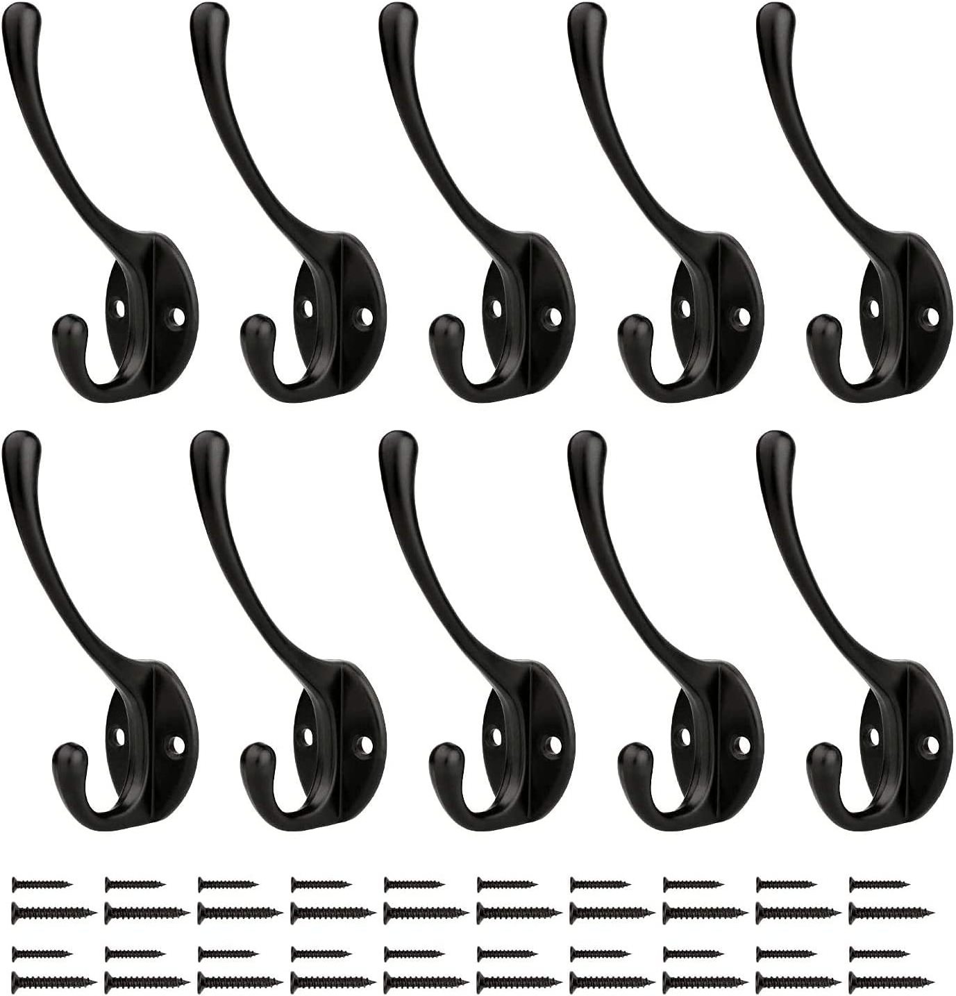 Adhesive Hooks, 7-Pack Wall-Mounted Towel/Coat Hooks, for Bathroom or Kitchen