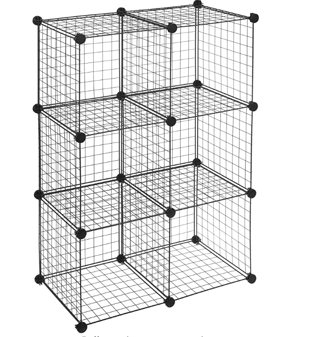 Basics 6-Cube Wire Grid Storage Shelves, 14