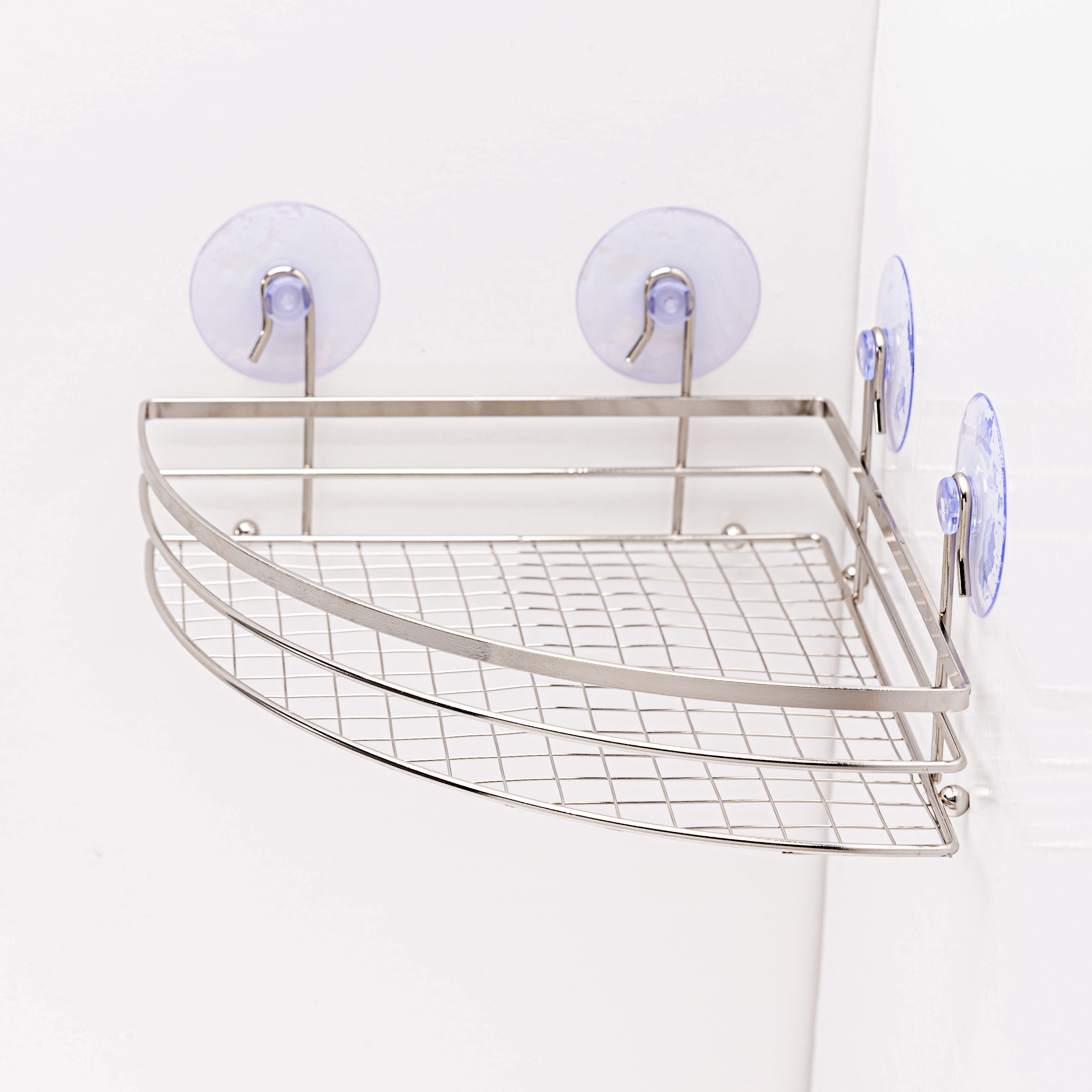 Bathroom Kitchen Wall Hanging Bath Organizer Shelf Storage Rack Wash Cradle Tripod Adhesive Corner Shower Caddy