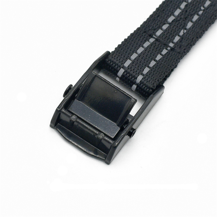 Best Selling in Japan  PP webbing  500kg Break Strength 1inch  6FT Black Metal Cam Buckle Endless Tie Down Strap