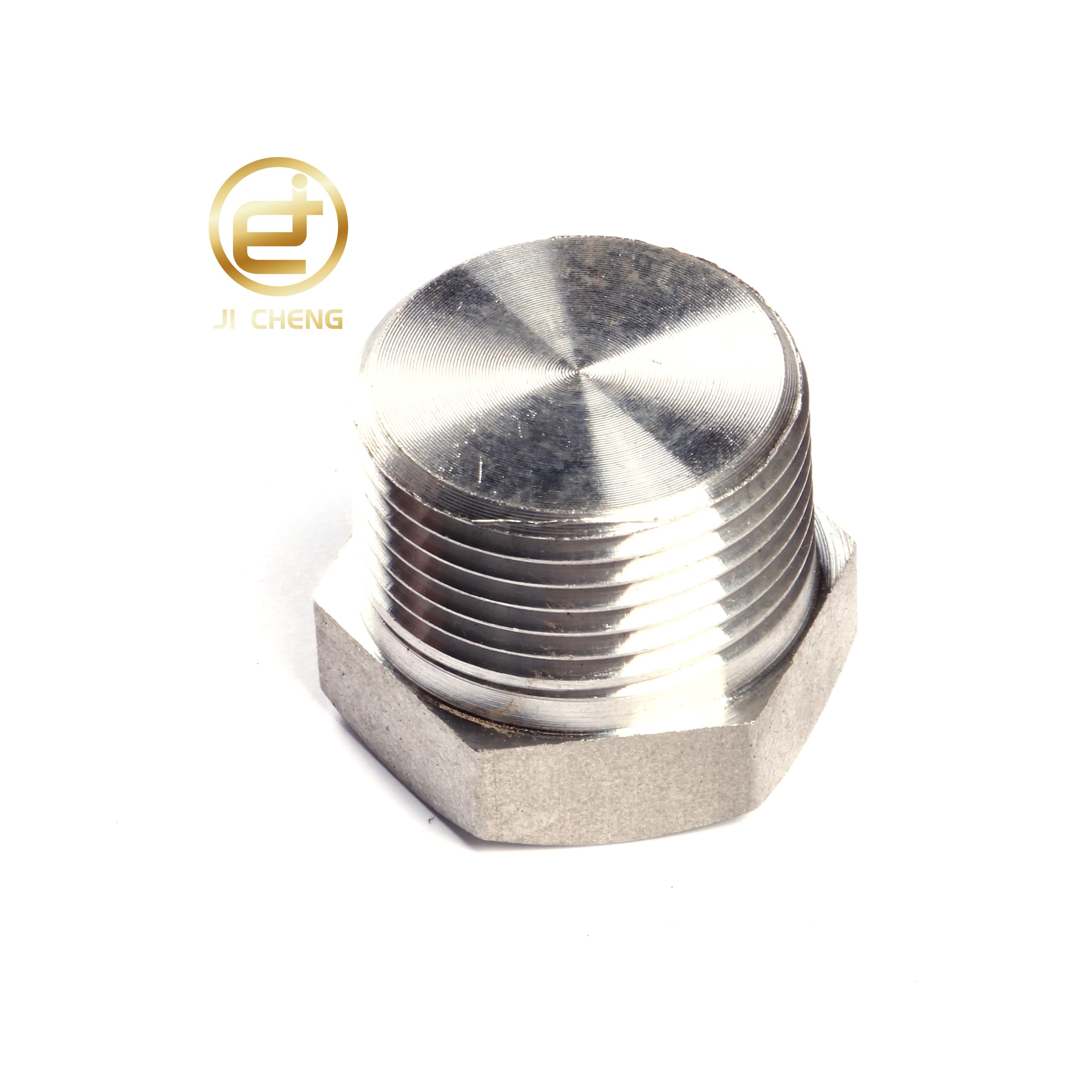 1-1/4'' ASME Threaded NPT Hex Head Plug 304L 3000# Forged Stainless Steel A105 Pipe Fitting