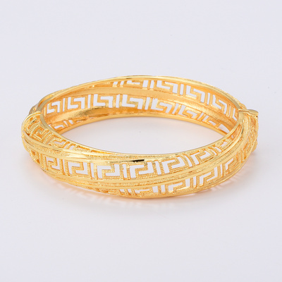 JH Factory Wholesale Hidden Buckle Bangles Engagement Jewellery Bangles Retro Style Brass Bracelet Bangle