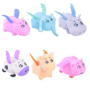 2024 new design cute flying animal squeeze toys light up TPR PVA dough clay material stress relief  toys for kids