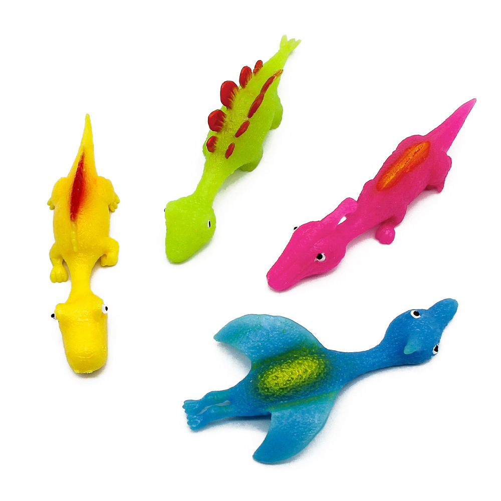 Party Favor Flying Games Simulation Animals Stretchable Funny Finger Chicken Dinosaur Animal Slingshot Dinosaurs Animal Toy