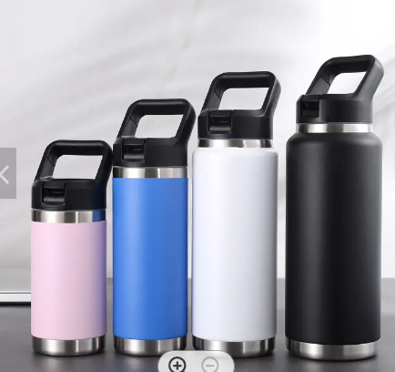 Wholesale 18oz/36oz yetys Double Wall Vacuum Sealed Stainless Steel Water Bottle with Wide Mouth Straw Lid