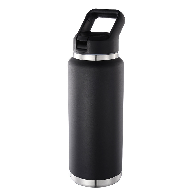 Wholesale 18oz/36oz yetys Double Wall Vacuum Sealed Stainless Steel Water Bottle with Wide Mouth Straw Lid