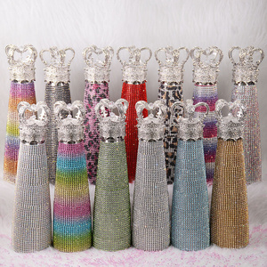 Newly Designed 500ML Vacuum Flask Bling Rhinestone Crystal Luxury Crown Water Bottle