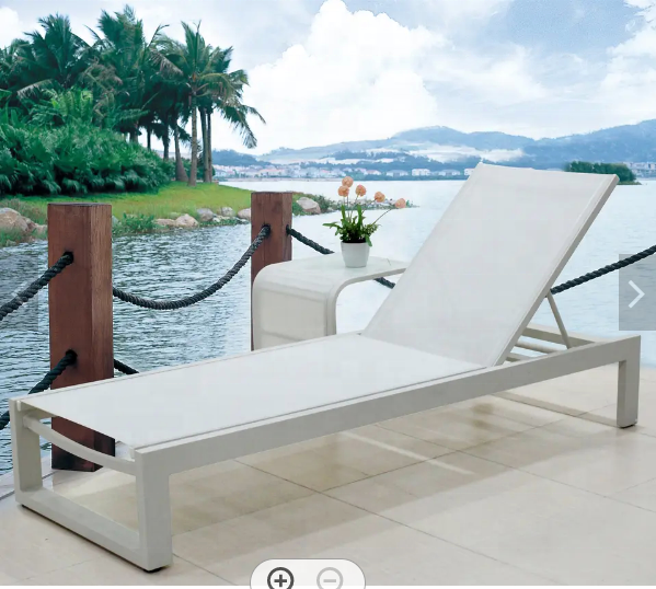 modern sun pool lounge chairs furniture with ottoman outdoor daybed garden leisure chaise lounge