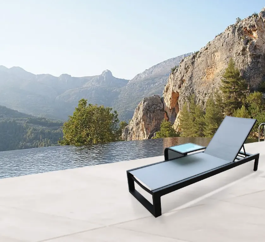 modern sun pool lounge chairs furniture with ottoman outdoor daybed garden leisure chaise lounge