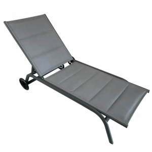 Hotel Garden Swimming Pool Sunbed Cushions Portable Outdoor Beach Aluminum Sun Loungers Chair With Wheel