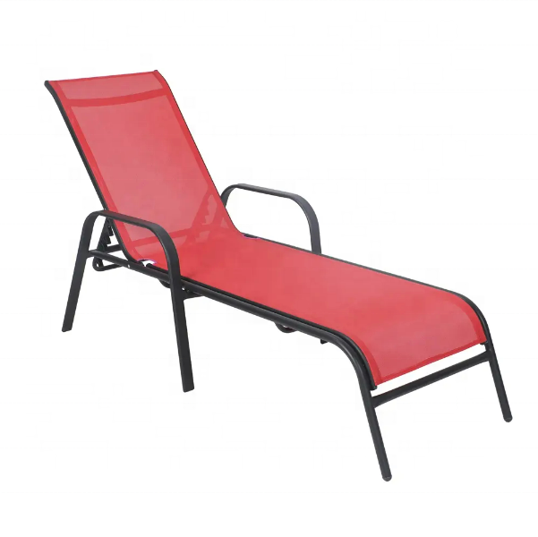 Swimming Pool Edge Lounge Chair Folding Backrest Hinge Customized Color Reclining Patio Lounger