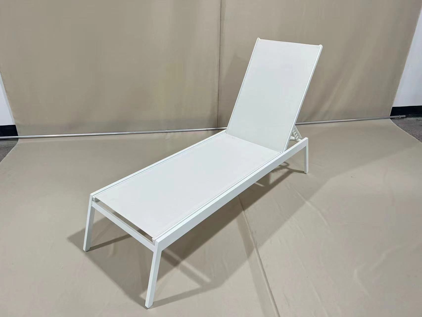 Cheapest Excellent Quality Patio Aluminum Outdoor Sun Lounger Swimming Pool Chair With Hole