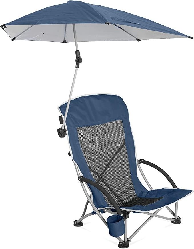 Jazeel amazon hot selling Camping Chair Beach Chair with UPF 50+ Adjustable Umbrella