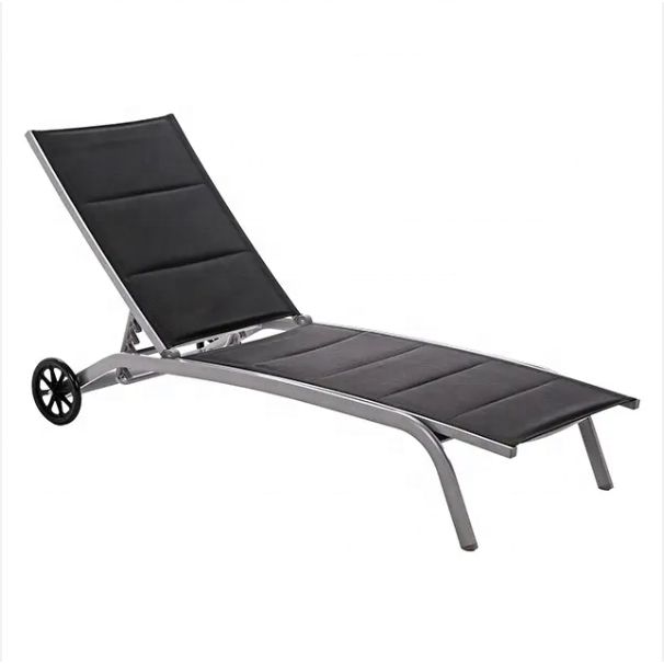 Modern Patio Outdoor Furniture Sun Lounger Bed All Weather Garden Hotel Poolside Chaise Lounge Chair