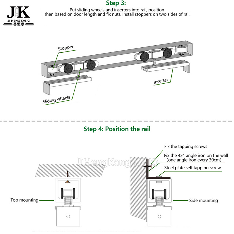 Jhk-sliding PVC Double Doors Automatic Sliding Door for Cabinet Partition Doors Wooden Modern Rolling Apartment Plastic Polymer