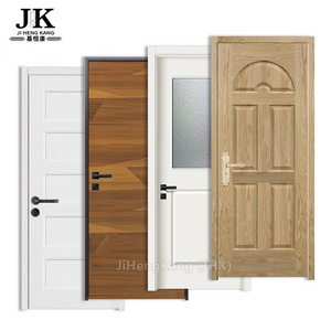 JHK-Wood Veneer White Primer MDF Door Glass Door Melamine Door