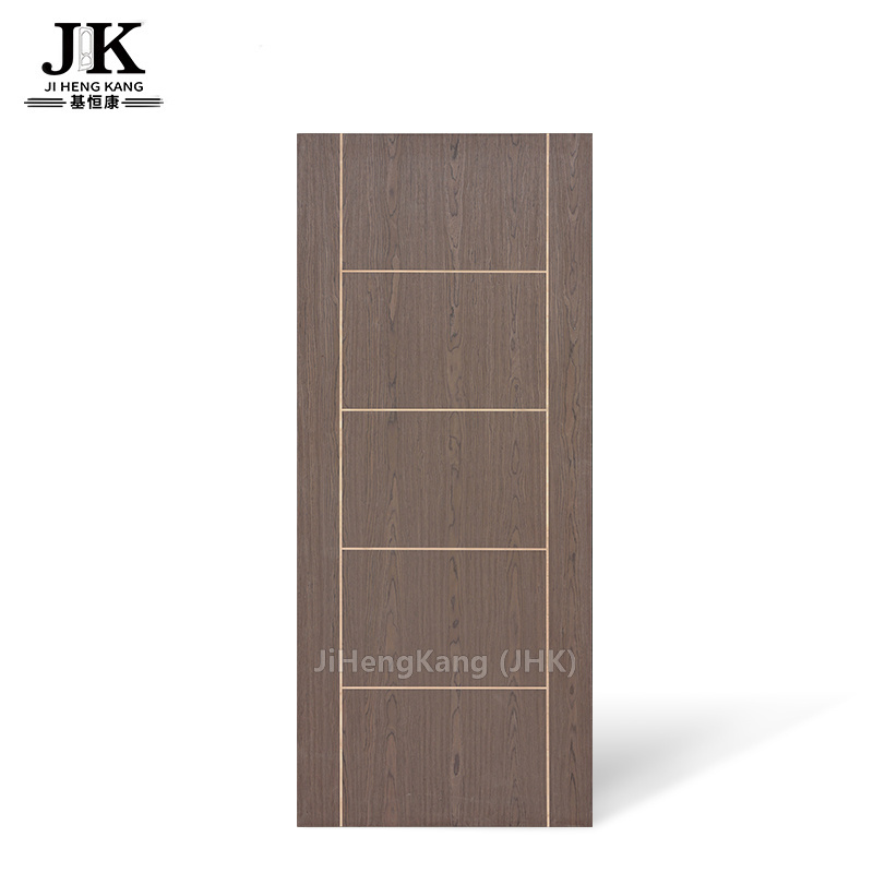 JHK-FC08 Natural Black Walnut Skin Door Garage Wood Skin Door With Texture Veneer Wood Door Skin