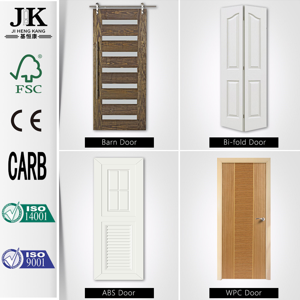 JHK-Wood Veneer White Primer MDF Door Glass Door Melamine Door