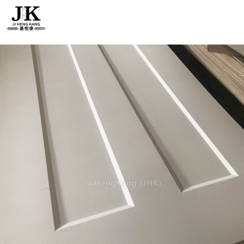 JHK-MS03 Hot Sale Pvc Accordion Folding Bifold Door Mirror Bifold Closet Doors With Smooth Surface Shaker Molded 3 Panel Craftsm