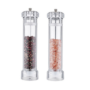 High Quality 4 Compartments Large Capacity Acrylic Salt and Pepper Mill Spice Grinder for Kitchen