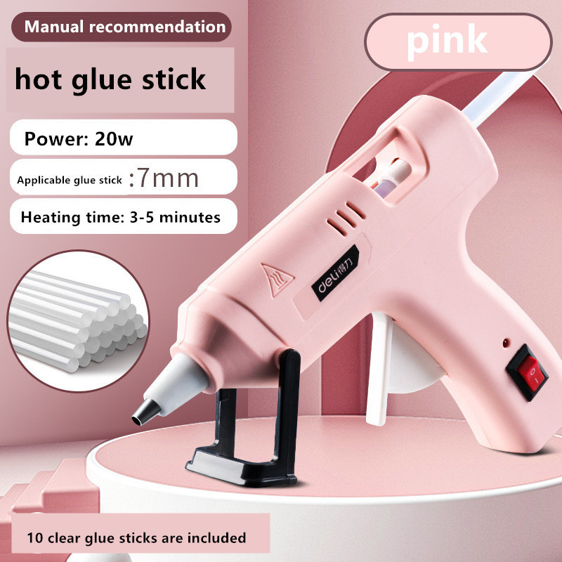 Pink Hot melt glue gun, Hand-made special electric hot melt glue gun, Make paste flower packaging materials flower shop tools g