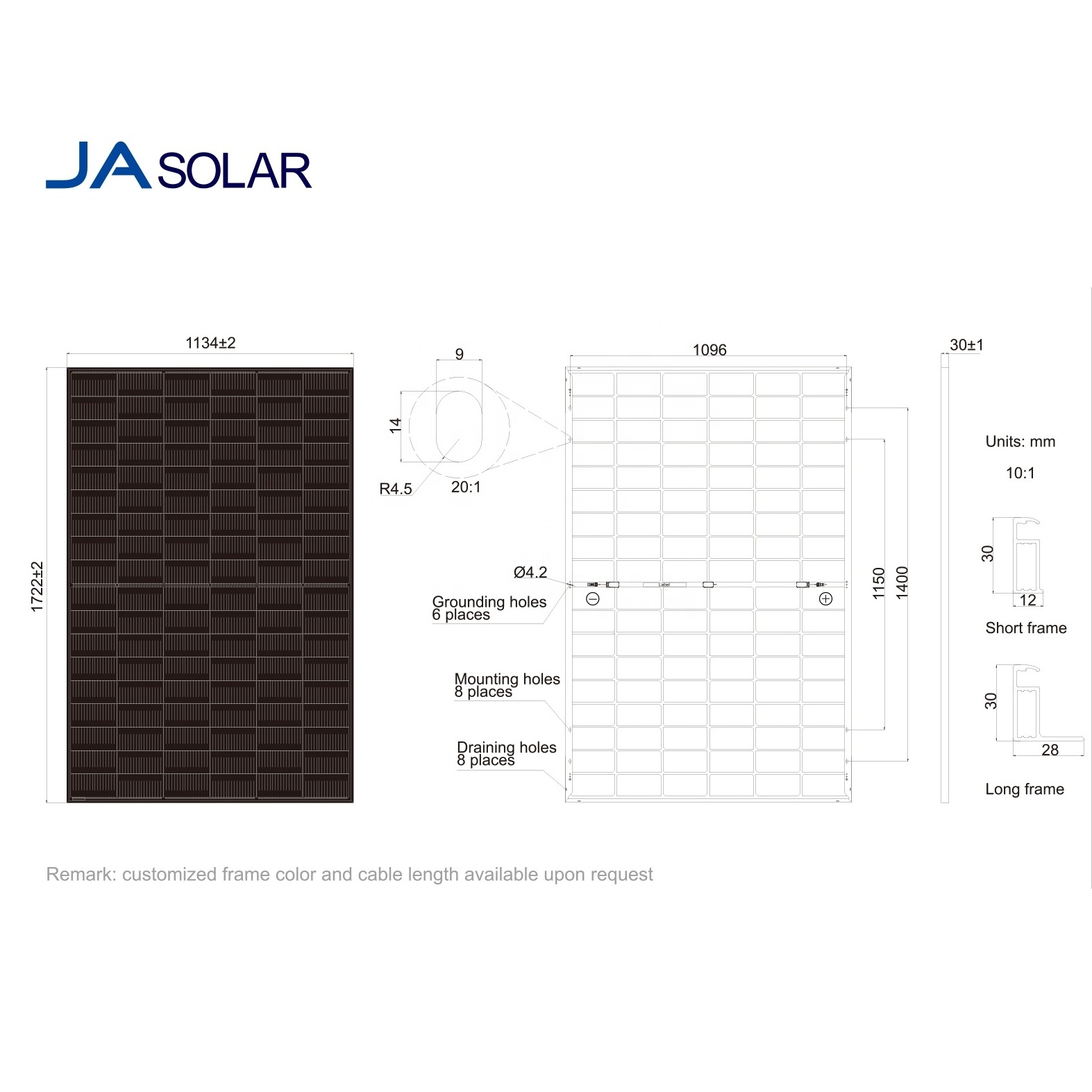 JA 400w 410w 420w 425w N-Type Bifacial Double Glass Half-cell Black Module JAM54D41-410/GB photovoltaic pv solar panels home kit