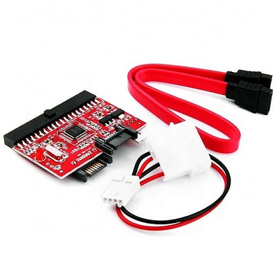 Newest IDE 40Pin to SATA/ SATA to IDE 40 Pin Converter/ Adapter Card with SATA Data Cable