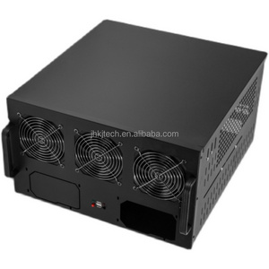 6U server chassis 8gpu computer case rack server with high speed fans support dual power supply