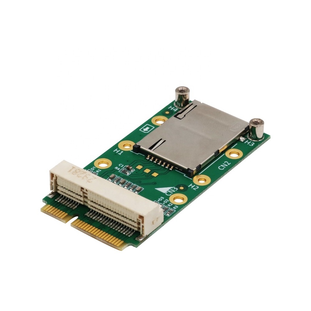 Mini PCI-E 52Pin to Mini PCIe Adapter Card with SIM Slot for GSM GPS GPRS WLAN WWLAN 3G 4G LTE Modem Module