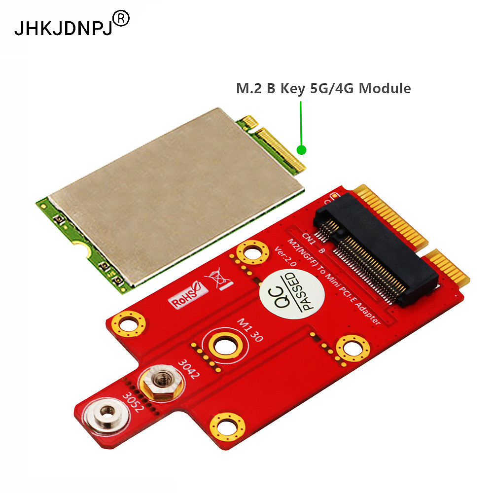 Mini PCI-E 52Pin MPCIe to NGFF M.2 B Key Slot Wireless Adapter Card For 5G 4G 3G LTE GSM Modem Module