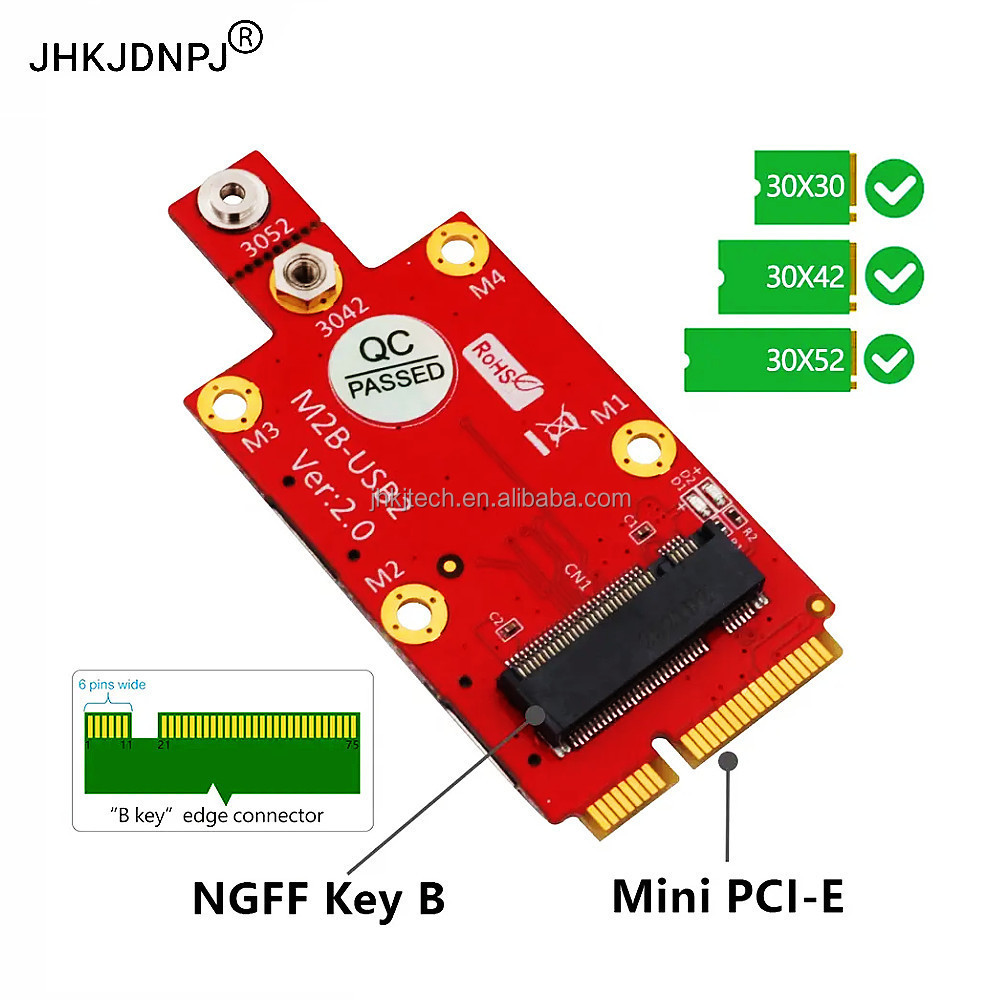 NGFF M.2 5G 4G LTE GSM Wireless Modem Module to Mini PCI-E mPCIe Adapter Card