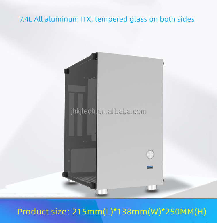 Aluminum HTPC ITX Case Support SFX/SFX-L PSU/70mm CPU Cooler/210mm GPU/SSDX3/,MOD A4 Mini PC Case Desktop Computer Gamer Cabinet