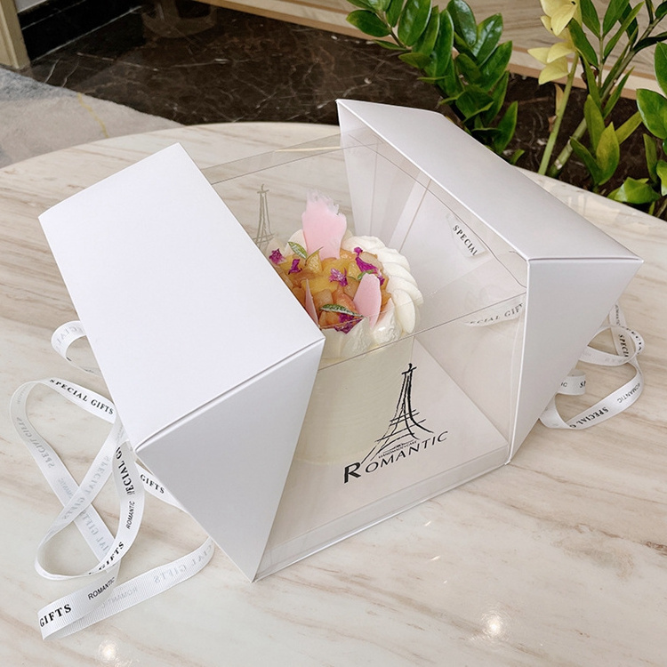 Hot Popular Double Open White 4 6 8 10 Inch Wedding Cake Boxes