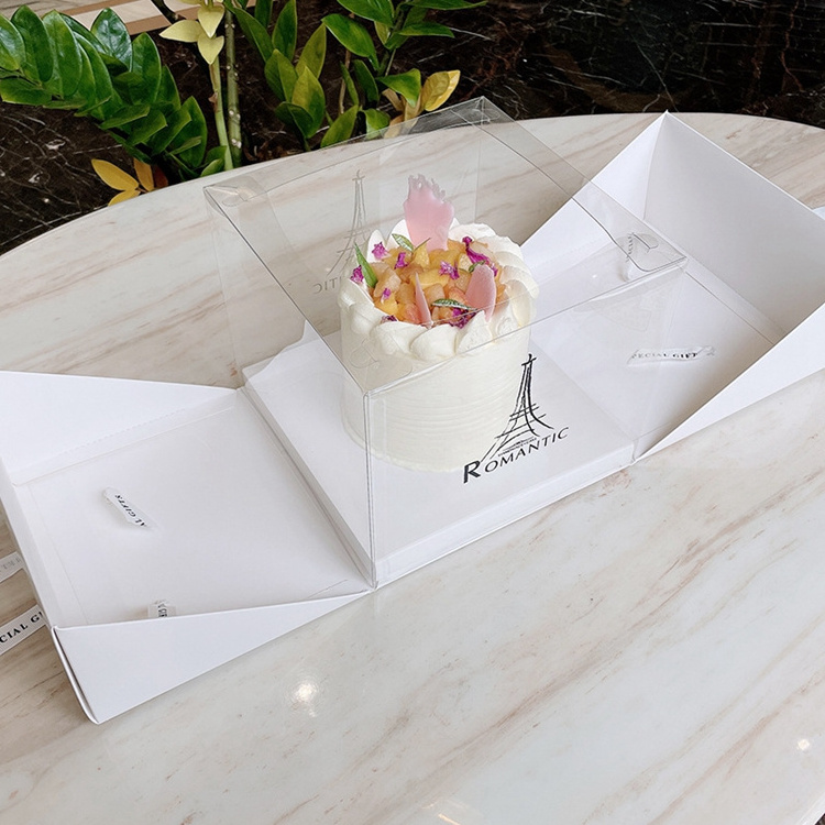 Hot Popular Double Open White 4 6 8 10 Inch Wedding Cake Boxes