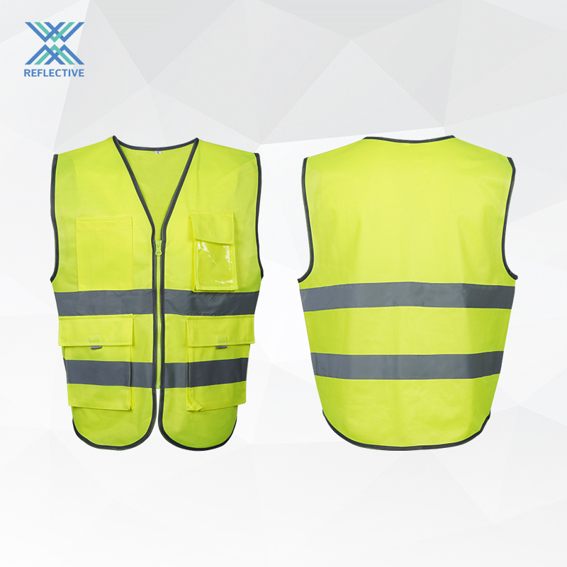 LX Wholesale Low MOQ Engineer Safety Vest EN 20471 Industrial Vest Class 2 Reflective Waistcoat