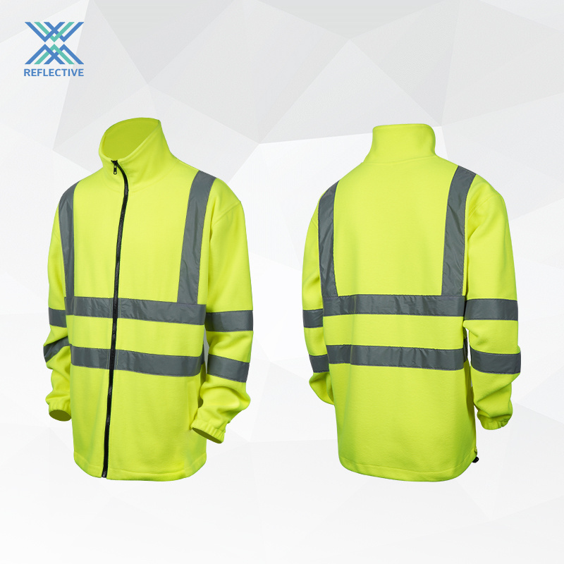 LX Hot Sale Hi-vis Reflective Fleece Jacket High Visibility Safety Jacket For Man