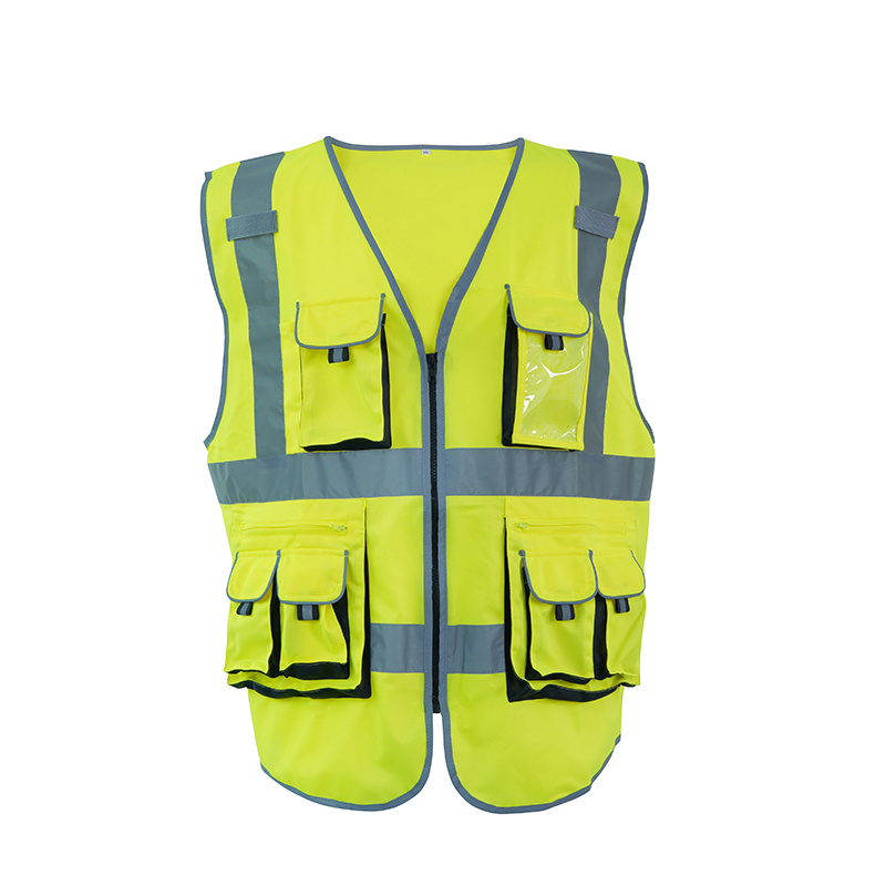 2022 New Design Yellow reflective safety clothing vest high visibility jackets