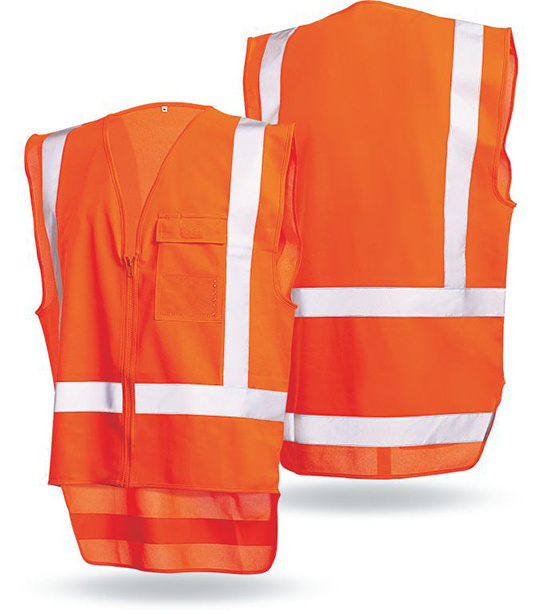 Strip Mesh Fabric Construction Security Safety Reflective Vest